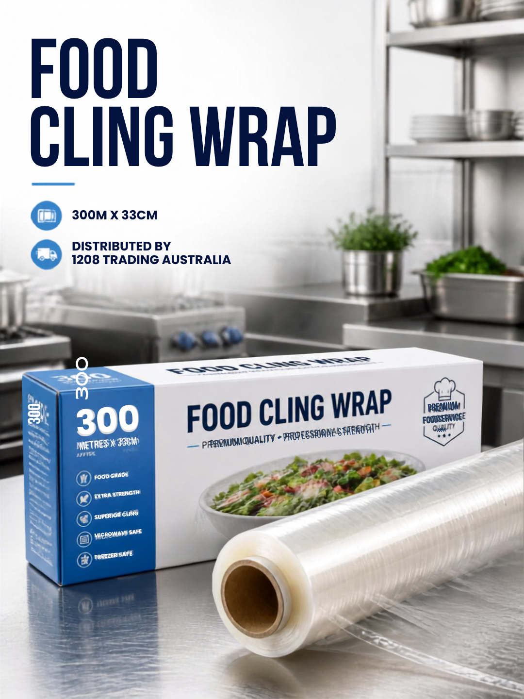 KT080 - CLING WRAP FOOD 300MX33CM
