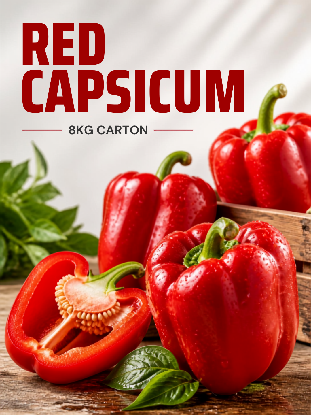 80012 - CAPSICUM RED 8KG CTN