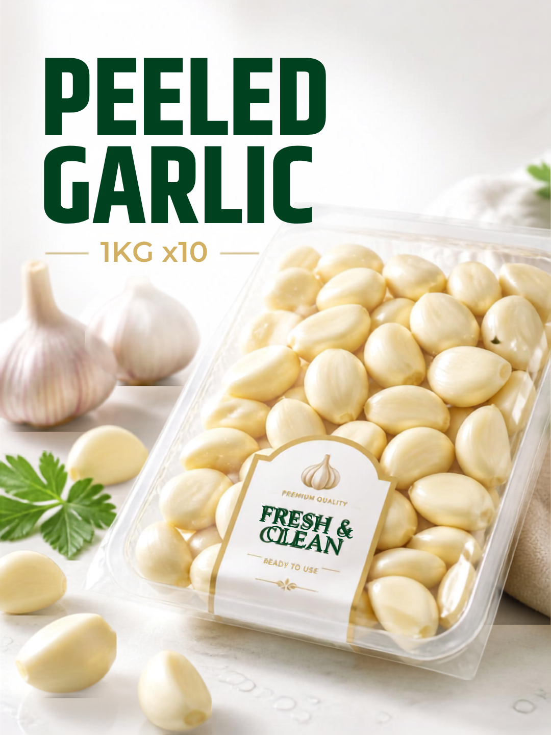 80067 - PEELED GARLIC 1KG*10