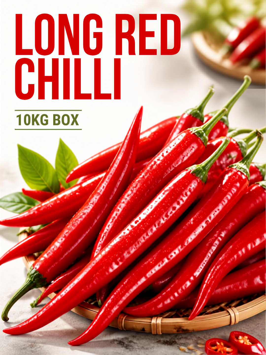 80090 - LONG RED CHILI BOX 10KG (OT SUNG)