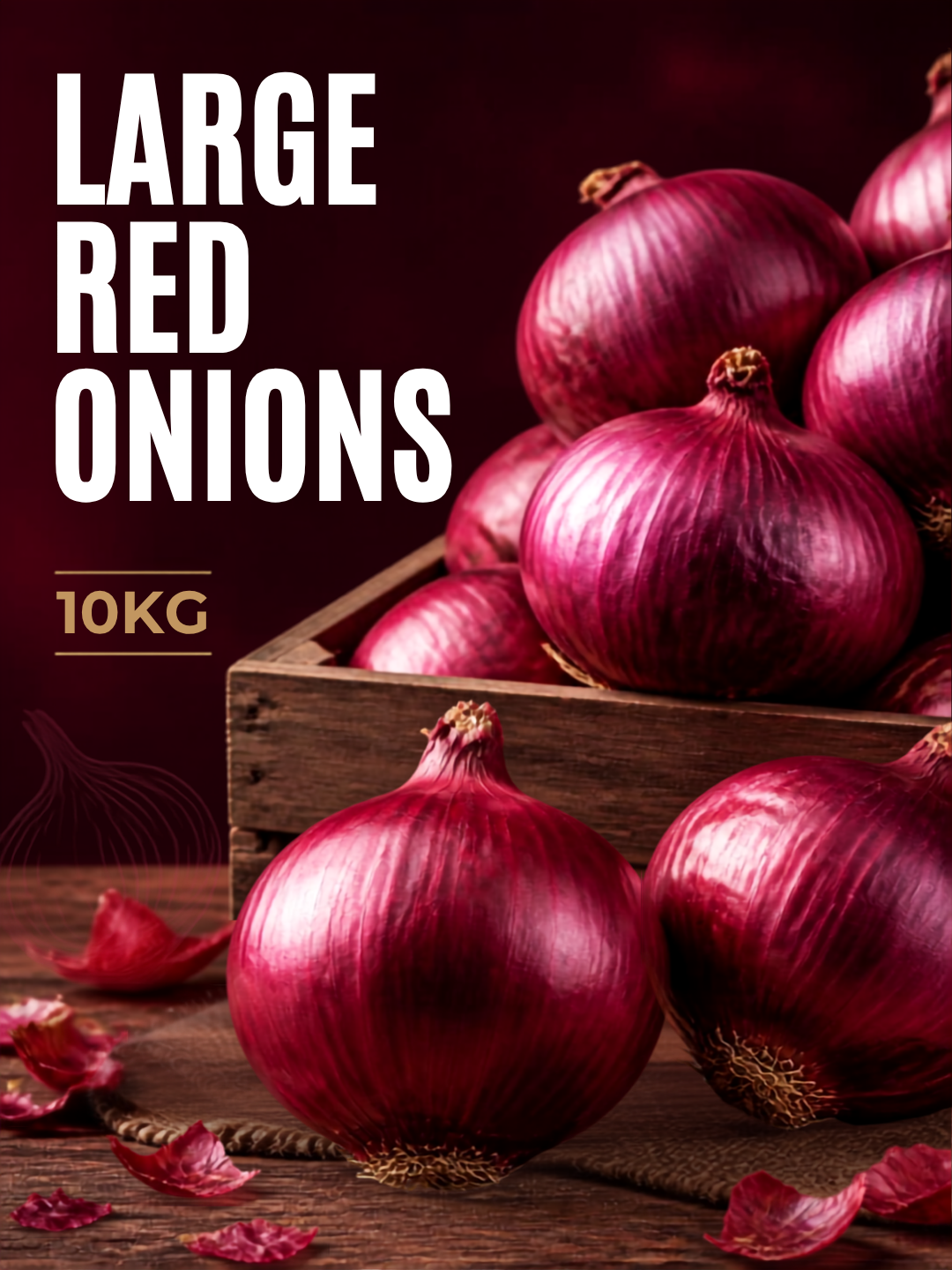 80044 -LARGE RED ONIONS 10KG