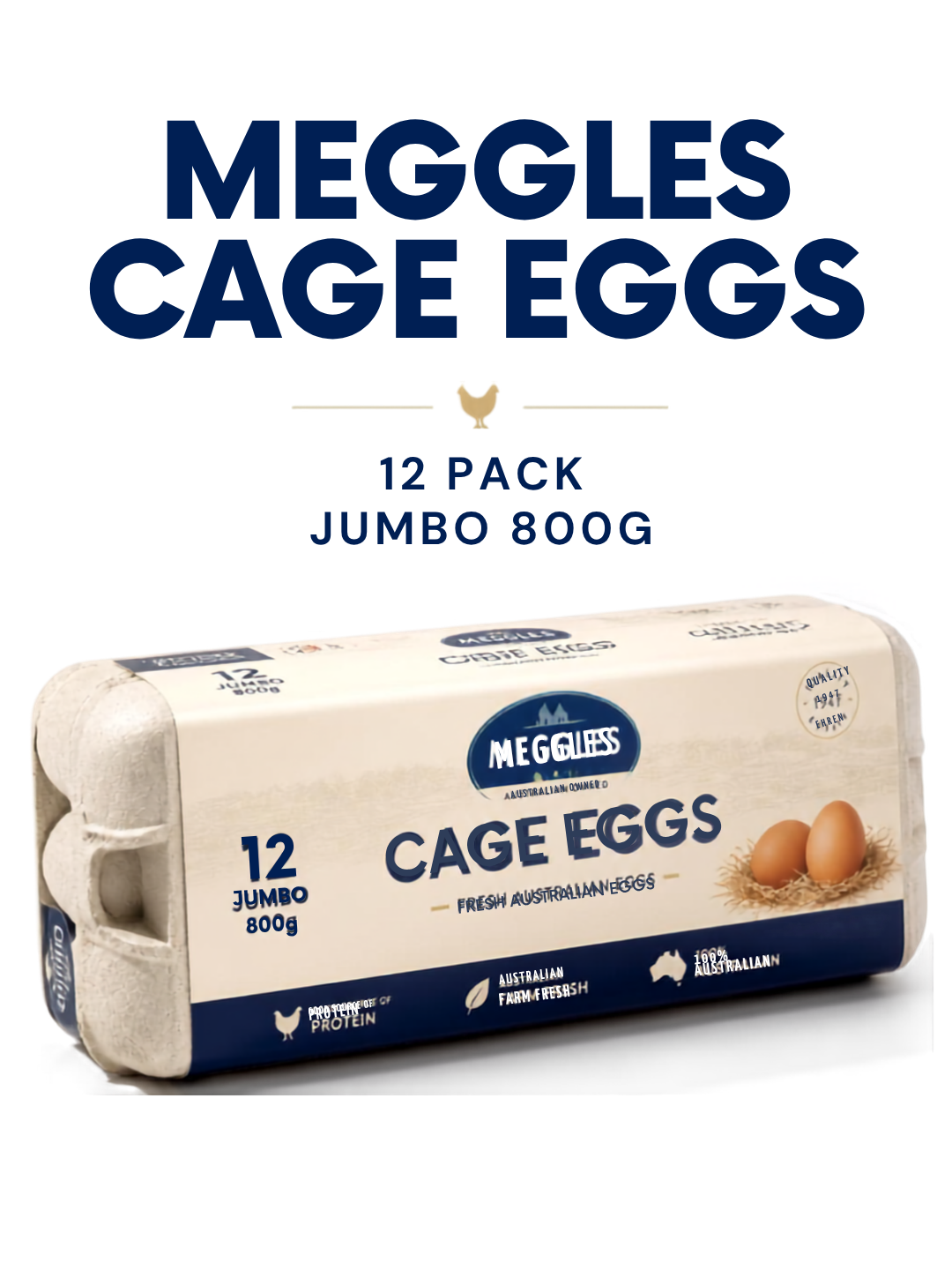 80054 - MEGGLES CAGE 12PK JUMBO 800G