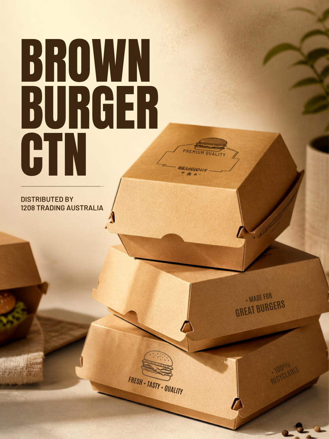 KT041 - BROWN BURGER CTN